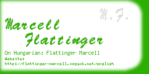 marcell flattinger business card